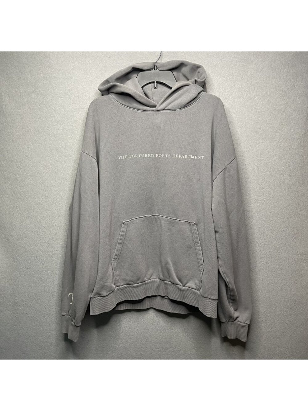 Taylor Swift "The Tortured Poets Department" Gray Hoodie XL